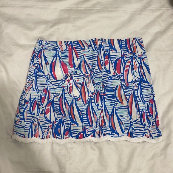 Lilly Pulitzer Michelina Skort Size 0 Red Right Return - Picture 4 of 7